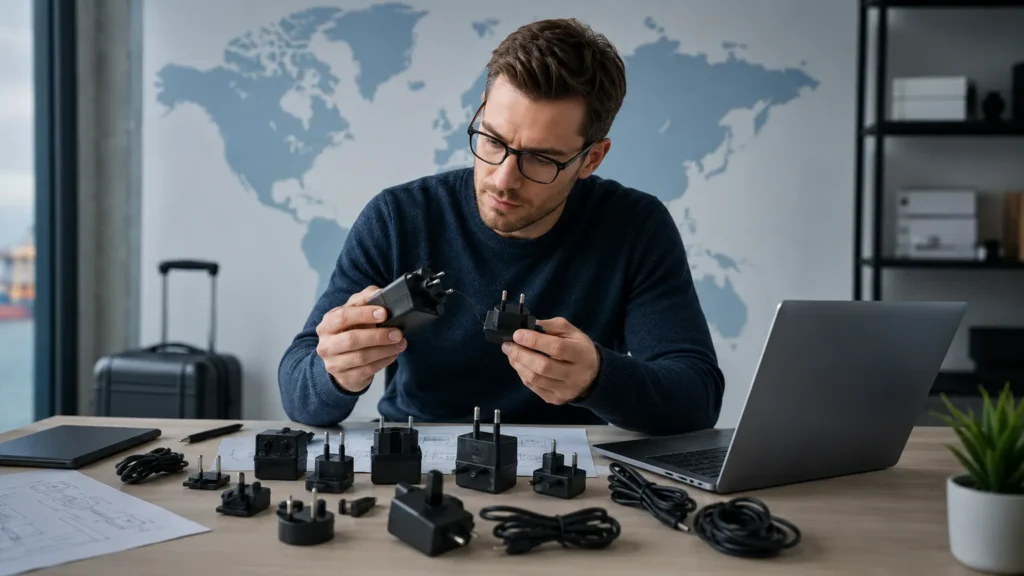 OEM power adapter selection for different country plug standards